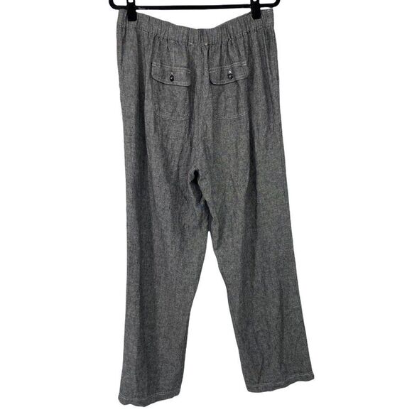 Maurices Dark Heather Gray Linen Wide Leg Pants - Picture 3 of 8